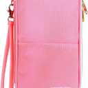 Multifunctional, Practical, RFID Family Passport holder, Travel Wallet (Pink), Travel Document Organizer, Passport Bag, Three-layer Design, Multiple PocketsBig Storage