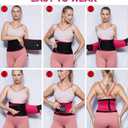 Waist Trimmer for Women, Waist Trainer for Weight Loss,Slimmer Sweat Belt for Men (Small-Medium, Pink Pro)
