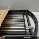 Full Metal Free Standing Dog Gate with Door for Indoor & Outdoor,96'' Extra Wide 32'' Tall Dog Gate for The Doorways,Large Openings,Decks,Porch,Pet Freestanding Safety Fence(4 Panels,Black)