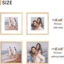 upsimples 12x12 Picture Frame, Display Pictures 8x8 with Mat or 12 x 12 Without, Wall Hanging Square Frames, Natural, 1 Pack