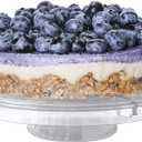 Cake Stand with Dome Cover, 6-in-1 Multi-Purpose Use, Cake Stand with Lid, Serving Platter, Punch Bowl, Desert Platter and More, BPA Free