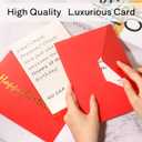 4 x Funny Birthday Cards for Him Her,15th Cute Minimalist Greeting Cards with Red Envelopes Pack,for children, Nephew Niece, Teenagers