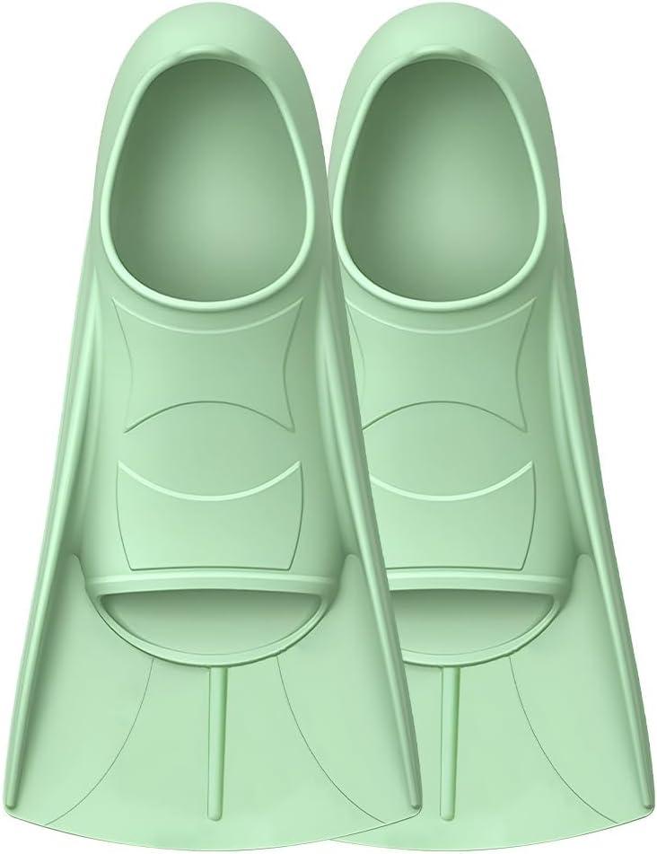 Swim Fins Short Floating Training Swimming Fins for Size S Ankle Width 2.9 Inch Rubber Flippers for Swimming Scuba Diving Snorkeling Watersports  Blue