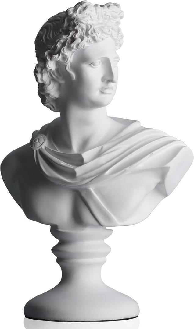 DOVDOV David Statue, Greek Decoration, Home Decoration Statue, Bust Sculpture for Home Decoration, Suitable for Living Room, Office, Shelf for Home Decoration David Statue