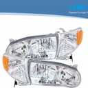LABLT Headlights Headlamp w/Corner Signal Lamp Left+Right Replacement for 2001 2002 Corolla