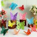 12 Sets Spring Butterfly Centerpieces for Tables Butterfly Party Decoration 3D Wooden Table Decor Spring Home Decor Decorative Signs Plaques for Kitchen Tiered Tray, Shelf, Holiday