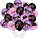 2 x 48 Pcs Women's History Month Balloons Empowerment Feminist Rights Female Awareness Inspirational Pink Purple Black Balloon for March Women's Day Party Decoration Supplies