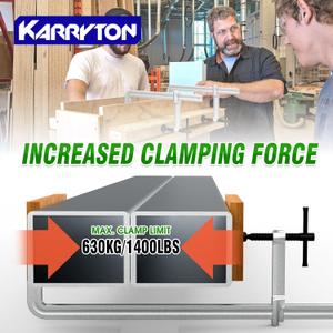 2-Pack Heavy Duty 24"(600x120mm) F-Clamp w/ 4-3/4" Throat Depth, Bar Size 1"x15/32", 1400LB Clamping Force, Drop Forged Steel Bar Clamps for Wood, Metal, Pipe, Welding and DIY Projects