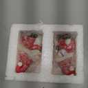 Hodao Christmas Gnomes Decor Resin Figurines with Red Hats and Snowflake Design, Cute Collectible Holiday Statue for Table Decor, Happy Xmas Gift to Celebrate Festive Home Centerpiece Decoration