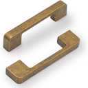 2328 10 Pack 3.75 Inch(96mm) Kitchen Cabinet Handles Antique Brass Cabinet Pulls Kitchen Cabinet Hardware Drawer Pulls for Cupboard Wardrobe