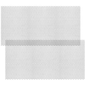 2PCS Steel Expanded Metal Sheet Flattened 48 x 24 Inches, 11 Gauge Thick Cold Rolled Steel Mesh Sheet for BBQ Grill, Perforated Sheets Metal Grate Screen for Smoker and DIY Projects Indoor Outdoor