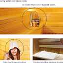 Red Cedar Sauna Bucket and Ladle, with Sauna Hat and Seat Pad, 6L (1.6 Gallons) Wooden Sauna Water Bucket for Sauna Room and Spa Room Sauna Accessory