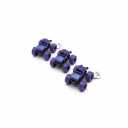 "Fleet" Set of 3 Purple Monster Trucks