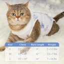 ANWA 2 Pack Cat Recovery Suit - Breathable Cat Onesie for Cats After Surgery Female, Kitten Surgery Recovery Suit Female Abdominal Wounds M