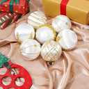 15 Pack 3.15" Fancy Christmas Tree Ornaments Set Large Christmas Baubles for Festive Decor Velvet Shatterproof Ornaments for Tree with Assorted Styles Satin Great as Christmas Ball Bulk White