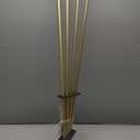 Double Curtain Rods with Aluminum Full Surround Brackets and Cube Box Finials,Warm Gold Curtain Rods for Windows 36 to 72 inch,1'' Front and 5/8''Back Adjustable Double Drapery Rods