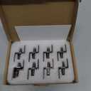 SDTWZW 5mm Shelf Pegs L-Shaped Cabinet Support Pins Bracket Style Clips for Bookcase Kitchen Closet Shelves Holders, 16 PCS Gun Metal