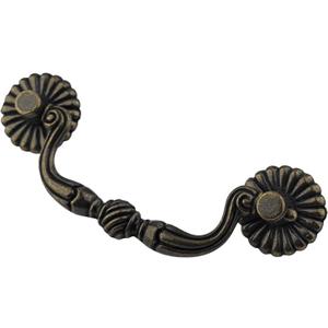 10-Pack 3 1/2" C-C Vintage Style Antique Black Bronze Bail Drawer Pull Drop Swing Handles Cabinet Knob Hardware 89 mm 3.5" Centers (10)