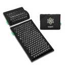 AyurMat Premium Acupressure Mat and Pillow Set - Natural Eco-Friendly Linen & Coconut Fiber,Ergonomic Design,Relieves Stress & Tension,with Carrying Bag,Full Body Pro Set