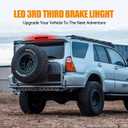 Compatible with Third 3rd Brake Light LED Toyota 2003-2009 4Runner, High Mount Rear Brake Lights Assembly, Waterproof Center Cab Lamp Stop Light (Not Fit Models with Rear Spoiler)