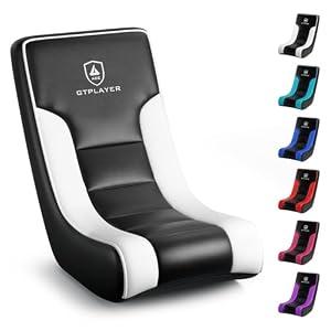 GTPLAYER Floor Rocker Gaming Chair – Adjustable Angle Limiter, Ultra Lightweight Ergonomic Floor Rocking Game Seat for Gaming and Lounging, White
