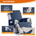 VANSOFY 100% Waterproof Recliner Chair Covers, Recliner Cover Non-Slip Dog Chair Cover Furniture Protector Washable Slipcover with Pocket, Elastic Straps for Pets, Dogs (Navy Blue, 23.6")