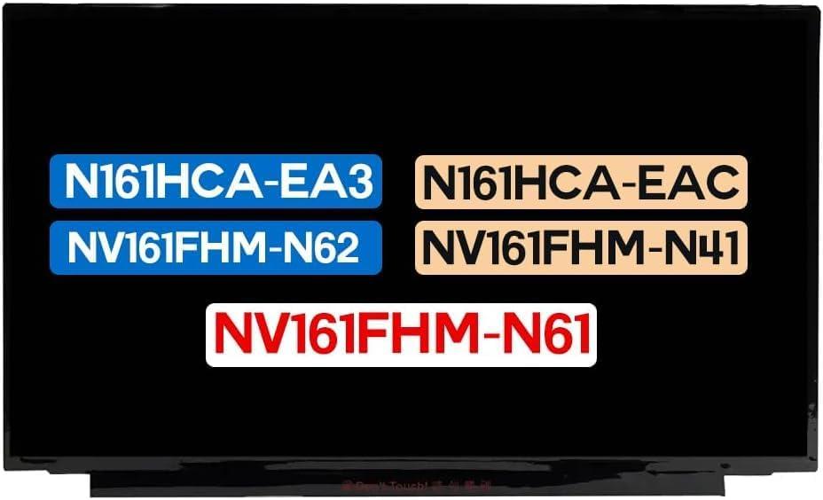 16.1" LCD Replacement for HP Pavilion Gaming 16-A 16-A0035NR 16-A0045NR N161HCA-EA3 N161HCA-EAC NV161FHM-N61 NV161FHM-N62 N161HCA-EA2 NV161FHM-N41 V3.0 Non-Touch Screen Display Panel FHD 30 Pins