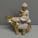 Buddha Statue for Home Decor Gold Candle Holder 11.5-Elephant Buddha Statues for Zen Decor - Spiritual Buddha Decor for Living Room-BudaBuddaBuddha Gift for Relaxation, Meditation or Shrine