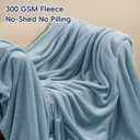 PHF No Shed No Pilling Fleece Blankets King Size -Ultra Soft Lightweight & Cozy Bed Blanket, Plush Anti-Stati Microfiber, Room Home Decor Gifts for Women and Men, 108" x 90", Dusty Blue