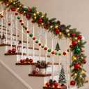 1 Pc 6 Ft Artificial Norfolk Pine Garlands, Christmas Garland,Real Touch Winter Pine Garland, Green Artificial Greenery Garland for Table for Christmas Winter Home Mantel Fireplace Holiday Party