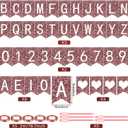 Meanplan 124 Pcs DIY Letter Banner Glitter Customizable Banner Reusable Happy Birthday Party Decor Including 110 Letters and Numbers 5 Rope for Men Women Bunting Shower Birthday Party(Rose Gold)