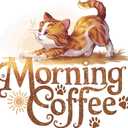 Morning Coffee Cute Cat Kitchen Wall Decal Wall Dcor Vinyl Sticker Size: 26 x 26