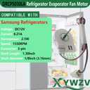DRCP5030LA Refrigerator Evaporator Fan Motor Fit for Samsung Fridge | Replace DA31-00146B, DA31-00146D, DA31-00220A, PS4138373, AP4136568 | DC12V 2.5W 1550RPM
