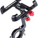 Ralos Bike Phone Mount, Aluminum Motorcycle Cellphone Holder, Mountain Bicycle Handlebar Cell Phone Clamp, Scooter Phone Clip for iPhone 16 Pro Max, 15 14 13 12 Mini, Samsung