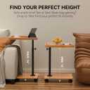 XNSDXV C Table End Table Adjustable Height, 360Swivel TV Tray Table for Small Spaces, Couch Tables That Slide Under, C Shaped Side Tables Living Room and Bedroom for Sofa, Bed,Chair, Snack