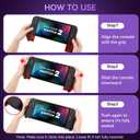 2 x Ergonomic Grip Case for Switch 2 2025 Model Lightweight Protective Cover Compatible with Switch 2 7.9 Inch, Anti-Slip Handles, Dockable Design, Easy Installation