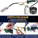 Propane Torch Burner Weed Torch,360,000 BTU Heavy Duty Blow Torch with Turbo Trigger and 10 FT Hose,propane weed burner torch with Igniter,Flame throwe for Weed,Garden,Wood,Charcoal,Ice Snow