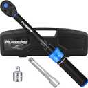 3/8" Drive Inch Pound Torque Wrench 20-240 in.lb, 3% Accuracy, Dual-Direction 72-Tooth Small Torque Wrench Set with Extension Bar 3/8" Adapter for Bike Motorcycle Car Maintenance