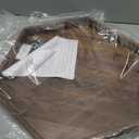 12" Small Hexagonal Black Walnut Wood Ottoman Tray
