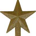 4" Petite Treasures Gold Glittered Mini Star Christmas Tree Topper - Unlit