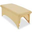 Stretchy Lash Bed Cover for Lash Extension Bed, Protective Spa Treatment Sheet Set for Lash Bed Topper or Massage Bed (Natural)