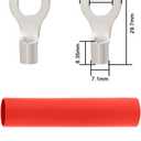 Solar Battery Cable - 8 Gauge 3FT Power Inverter Cable with PV Flame Retardant Protective Sleeving Connect Battery and Charge Controller for Solar Panel Automotive RV Motorcycle Marine