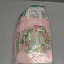 24 Pcs Tea Party Gift Bags with Tissue Paper Floral Teapot Goodie Treat Bags with Handles Tea Party Decorations for Wedding Baby Shower Birthday Favors Supplies, Pink and Green