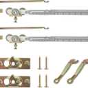 2 Set Pocket Door Soft Close Top Hanger Assemblies Fit for Johnson P/N #1060 & #1062, Works with 100, 134F, 138F, 2610F Series Track, 1" Nylon Ball Bearing Tri-Wheel, Bi-Direction