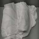 Seasonwood White Ruffle Shower Curtain Farmhouse Shower Curtain 72 X 72inch Vintage Shower Curtains with Buttons & White Ruffles for Bathroom Bathtubs Decor Accessory