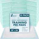 GREEN LIFESTYLE Underpads - Pet Training Pads for Dogs, Cats, Bunny, Chucks Pads for Adults, for use as Incontinence Bed Pads, Seniors Bed Pad (Pack of 25 - 30x36)