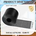 4 Rolls Soffit Vents Strip for Eaves Ventilation 3.93" x 32.8 ft, Keep Birds Pest and Animals Out for Under Eave Exterior Ventilation Solution, Weather Resistant Composite Resin Material