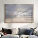 Large Framed Abstract Beach Landscape Wall Art for Living Room, 32x48 in
