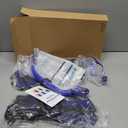 Kids Snorkeling Set Children Mask Fin Snorkel Set Snorkeling Gear Snorkel Mask + Adjustable Swimming Kids Flippers+ Dry Snorkel Tube + Travel Bags (Light Blue)