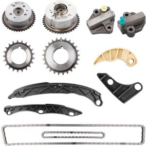 2.0 2.4L Intake/ Exhaust Camshaft VVT Gear Sprocket With Timing Chain Kit, Compatible with 2011-2019 Hyundai Sonata Tucson Kia Optima Sorento 2.0L 2.4 Engine, Replace# 24321-2G111 24370-2G750
